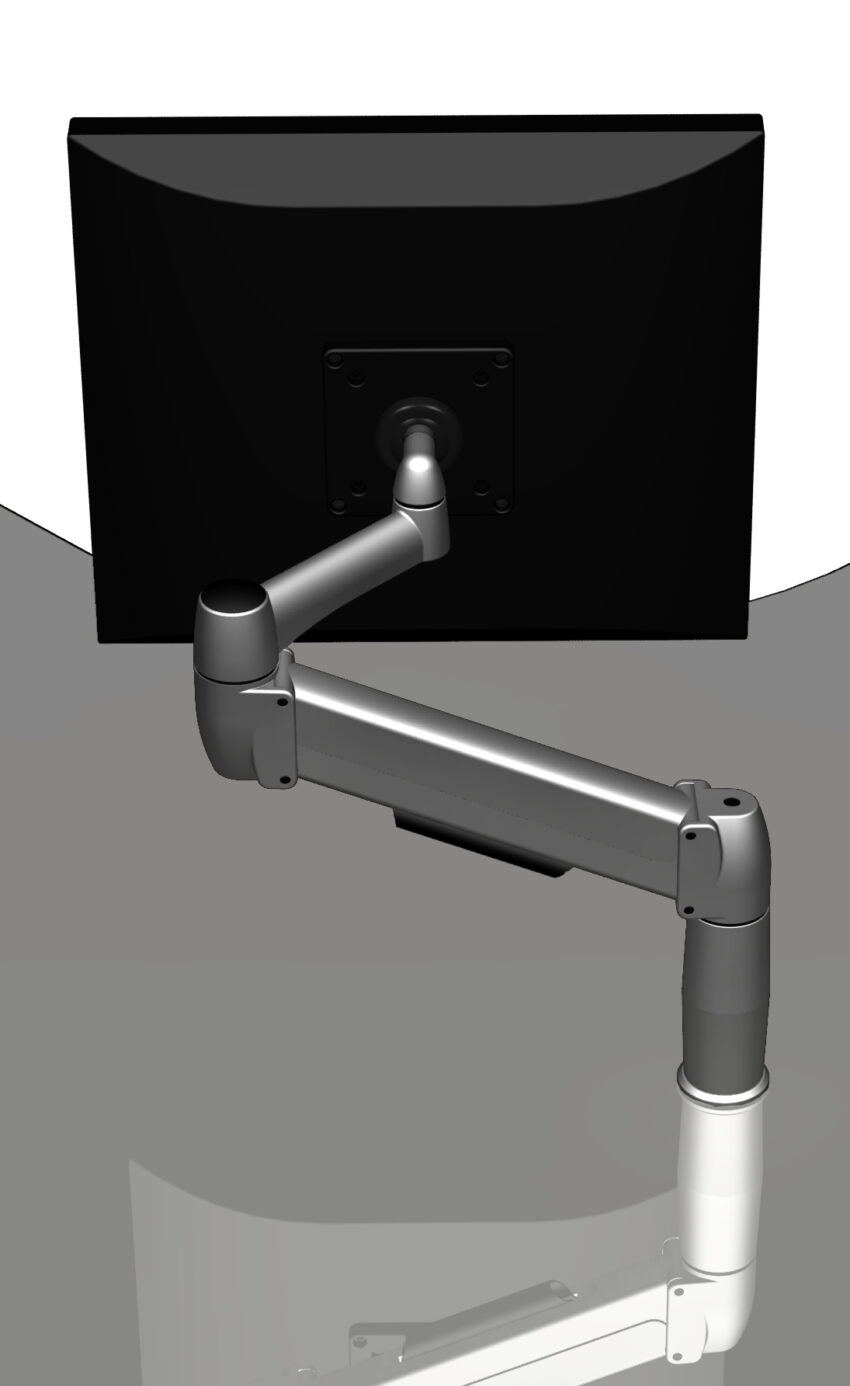 Kenson SpaceArm Pro S1 gassarm m/klemme- og gjennomgående feste, hvit - Bilde 7