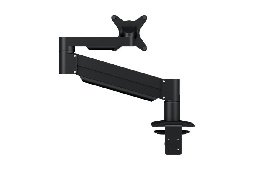 Kenson monitor arm single med gasslift, sort (EOL)