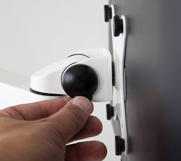 Kenson monitorarm twin med gasslift, hvit - Bilde 9