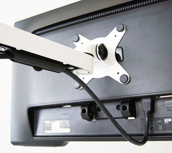 Kenson monitorarm twin med gasslift, hvit - Bilde 11