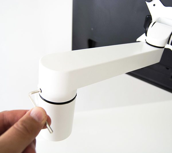 Kenson monitorarm twin med gasslift, hvit - Bilde 7