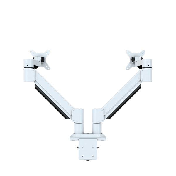 Kenson monitorarm twin med gasslift, hvit - Bilde 4
