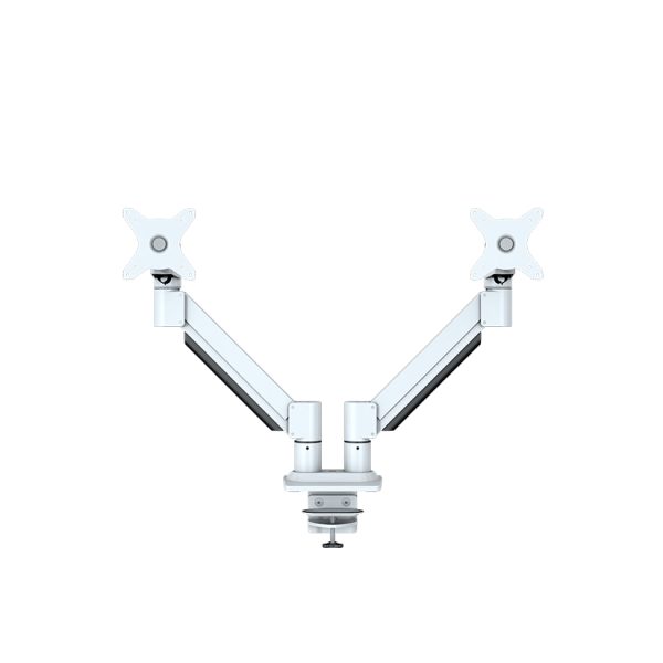 Kenson monitorarm twin med gasslift, hvit - Bilde 6