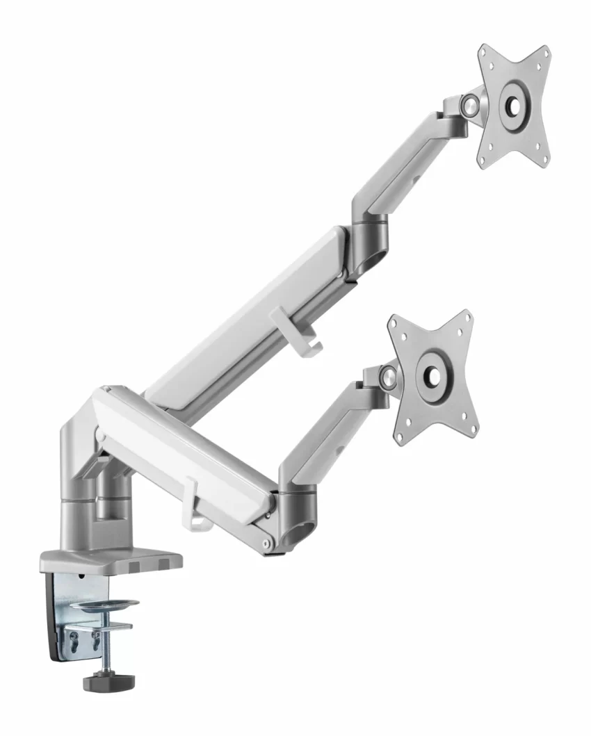 Kenson EF Dual monitorarm gas spring, grå