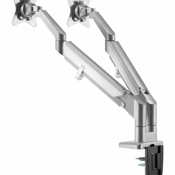 Kenson EF Dual monitorarm gas spring, grå - Bilde 4