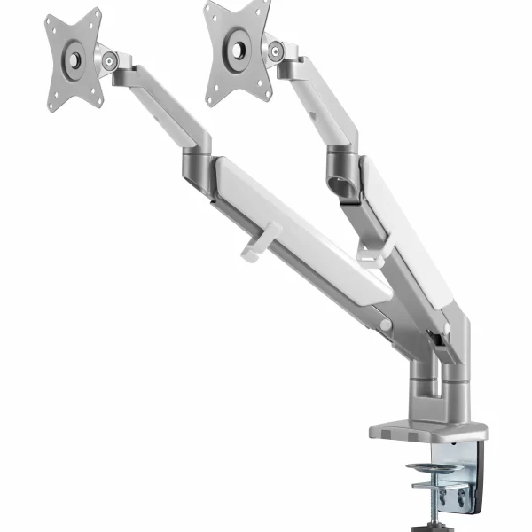 Kenson EF Dual monitorarm gas spring, grå - Bilde 5