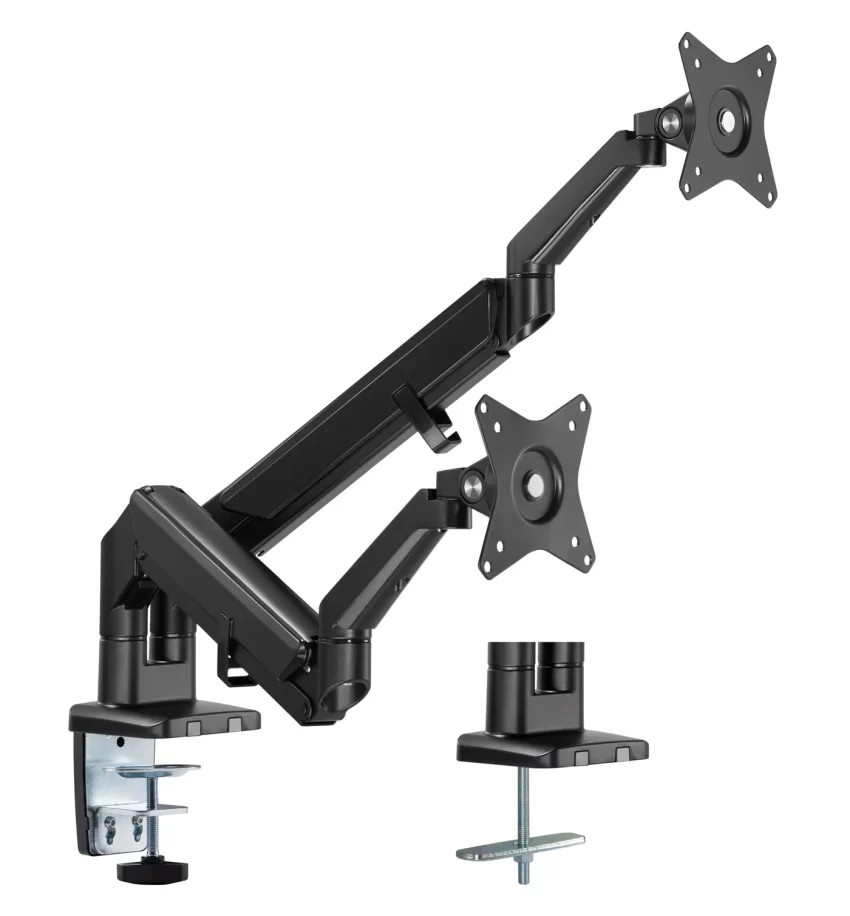 Kenson EF Dual monitorarm gas spring, sort