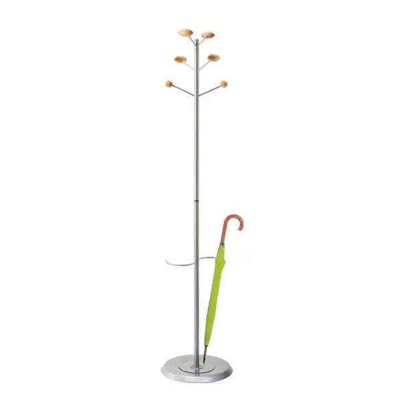 KENSON MANADE ALOES stumtjener m/paraplyholder, sølv/bøk - Bilde 3
