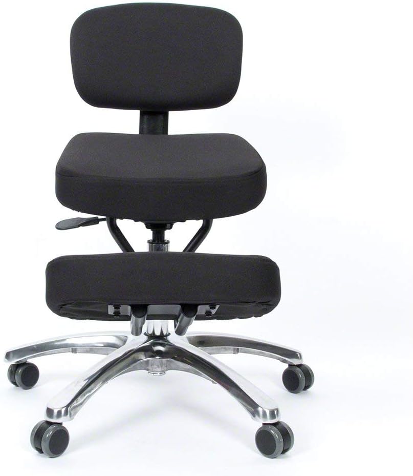 Kenson Jazzy kne stol med ryggstøtte og sort stoff - Bilde 5